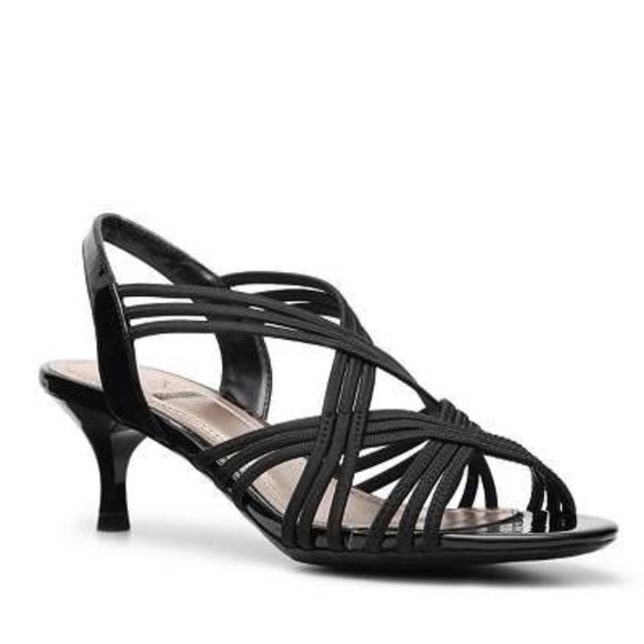 Impo Shoes - 🆕 Black Stretchy Strap Sandal Heels, 5.5